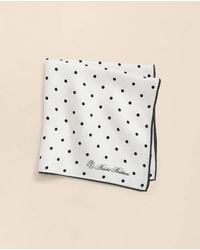 Brooks Brothers - Small Dot Silk Pocket Square Tie - Lyst