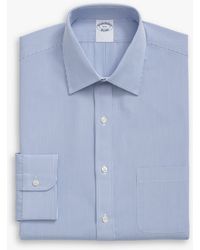 Brooks Brothers - Striped Regular Fit Non-Iron Cotton Shirt With Ainsley Collar - Lyst