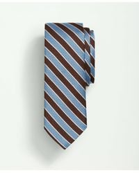 Brooks Brothers - Silk Textured Framed Bold Striped Tie - Lyst
