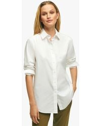 Brooks Brothers - White Relaxed Fit Non-iron Stretch Supima Cotton Shirt - Lyst