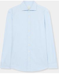 Brooks Brothers - Camisa Slim Fit En Franela De Algodón Melange Con Cuello Spread - Lyst