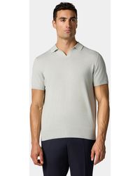 Brooks Brothers - Polo En Coton Organique Et Lin Avec Col Johnny - Lyst