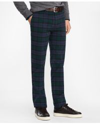 black tartan pants