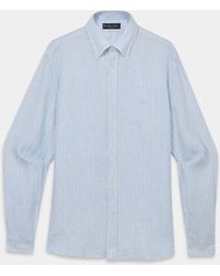 Brooks Brothers - Regular Fit Linen Shirt With Button Down Collar - Lyst