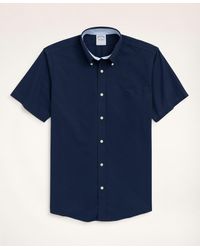 Brooks Brothers - Stretch Regent Regular-fit Sport Shirt, Non-iron Short-sleeve Oxford - Lyst
