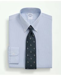 Brooks Brothers - Supima Cotton Poplin Polo Button-down Collar, Micro Checked Dress Shirt - Lyst