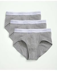 Brooks Brothers - Supima Cotton Low-rise Briefs-3 Pack - Lyst