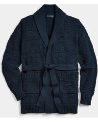 Brooks Brothers - Textured Wrap Shawl Cardigan - Lyst