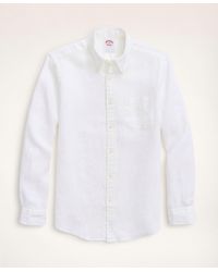 Brooks Brothers - Milano Slim-fit Sport Shirt, Irish Linen - Lyst