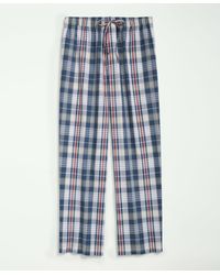 Brooks Brothers - Cotton Madras Pattern Lounge Pants - Lyst