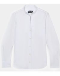 Brooks Brothers - Poplin Shirt With Stand Collar - Lyst
