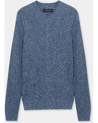 Brooks Brothers - Cotton-Linen V-Neck Mouliné Sweater - Lyst