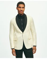 Brooks Brothers - Classic Fit 1818 Herringbone Dinner Jacket In Linen-wool Blend - Lyst