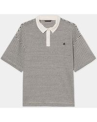 Brooks Brothers - Gestreiftes Leinen-Baumwoll-Jersey-Polo Mit Logo - Lyst