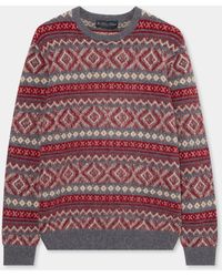Brooks Brothers - Fair Isle Jacquard Lambswool Crewneck - Lyst