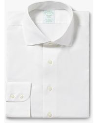 Brooks Brothers - White Slim Fit Non-iron Stretch Cotton Shirt With English Spread Collar - Lyst