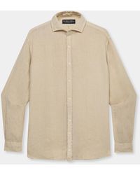 Brooks Brothers - Regular Fit Linen Shirt With Spread Collar - Lyst