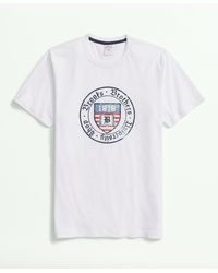 Brooks Brothers - Cotton Graphic University Crest T-shirt - Lyst