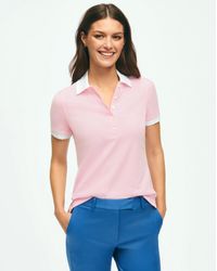 Brooks Brothers - Cotton Blend Scalloped Pique Polo Shirt - Lyst