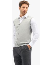 Brooks Brothers - Light Grey Silk-cashmere Blend Sweater Vest - Lyst