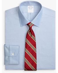 Brooks Brothers - Camisa De Vestir Azul Claro De Corte Clásico Non-iron En Algodón Supima Elástico Con Cuello Ainsley - Lyst