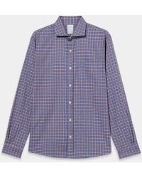 Brooks Brothers - Slim Fit Checked Cotton Flannel Shirt With Spread Collar - Lyst