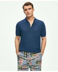 Brooks Brothers - Polo Sweater In Heathered Linen - Lyst