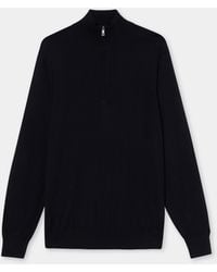 Brooks Brothers - Merino Wool Half Zip Sweater - Lyst