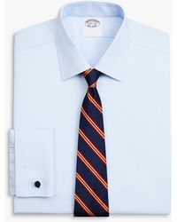 Brooks Brothers - Light Blue Slim Fit Non-iron Stretch Cotton Dress Shirt With Ainsley Collar - Lyst