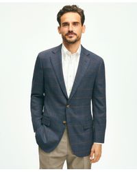 Brooks Brothers - Traditional Fit Stretch Wool Hopsack Windowpane Sport Coat - Lyst