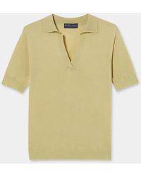 Brooks Brothers - Silk Blend Knit Polo With Johnny Collar - Lyst