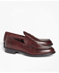 Brooks Brothers - 1818 Footwear Rubber-sole Leather Penny Loafers - Lyst
