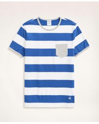 Brooks Brothers - Cotton Striped Pocket T-shirt - Lyst