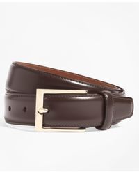 Brooks Brothers - Gold Buckle Leather Dress Belt - Lyst
