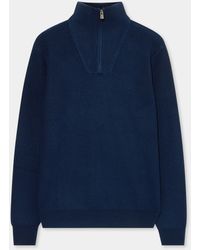 Brooks Brothers - Half Zip Merino Wool Sweater - Lyst