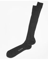 Brooks Brothers - Merino Wool Ribbed Over-the-calf Socks - Lyst