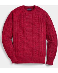 Brooks Brothers - Twist Fisherman Crewneck Sweater - Lyst