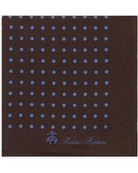 Brooks Brothers - Pochette En Soie À Pois - Lyst