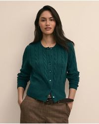 Brooks Brothers - Cashmere Cable-Knit Cardigan Sweater - Lyst