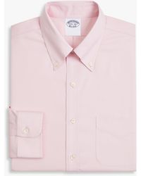 Brooks Brothers - Light Slim Fit Non-Iron Stretch Cotton Dress Shirt With Button Down Collar - Lyst