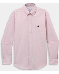 Brooks Brothers - Regular Fit Striped Oxford Shirt With Button Down Collar - Lyst