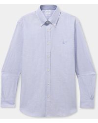 Brooks Brothers - Regular Fit Striped Oxford Shirt With Button Down Collar - Lyst
