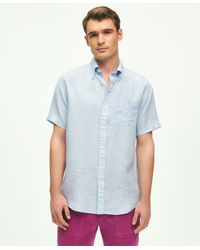 Brooks Brothers - Irish Linen Short-sleeve Sport Shirt - Lyst