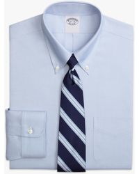 Brooks Brothers - Blaues Regular-fit Non-iron Hemd Aus Baumwollstretch Mit Button-down-kragen - Lyst