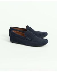 Brooks Brothers - Jefferson Suede Driving Moccasins Shoes - Lyst