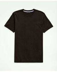 Brooks Brothers - Washed Supima Cotton Logo Crewneck T-shirt - Lyst