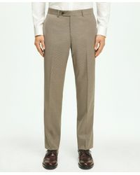 Brooks Brothers - Classic Fit Stretch Wool Mini-houndstooth 1818 Dress Trousers - Lyst