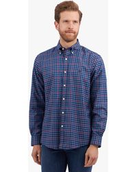 Brooks Brothers - Blaues Regular Fit Non-iron Hemd Aus Stretch-baumwolle Mit Button-down-kragen - Lyst