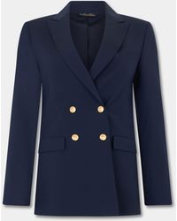 Brooks Brothers - Double Breasted Wool Blend Blazer With Buttons - Lyst