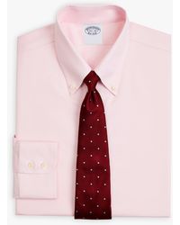 Brooks Brothers - Slim Fit Stretch Supima Cotton Non-Iron Twill Dress Shirt With Button-Down Collar - Lyst